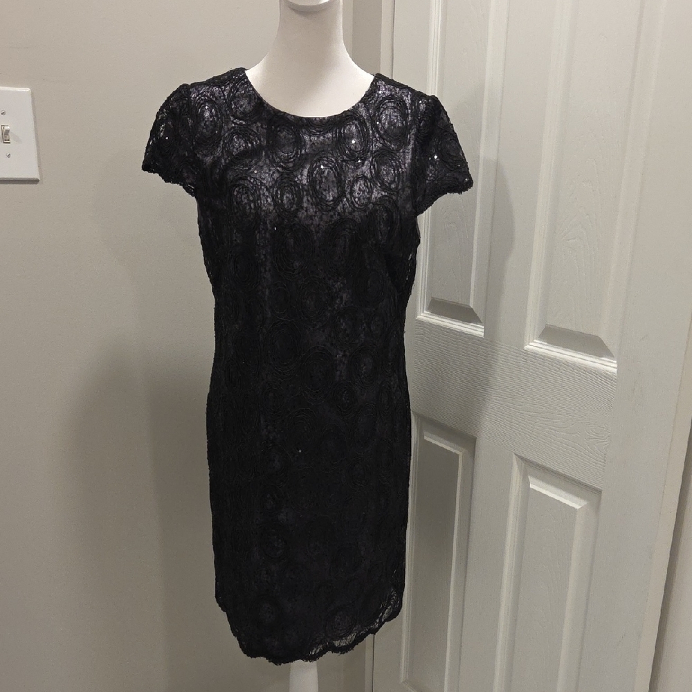 Suzi Chin for Maggy Boutique Dark Lace Mini Dress